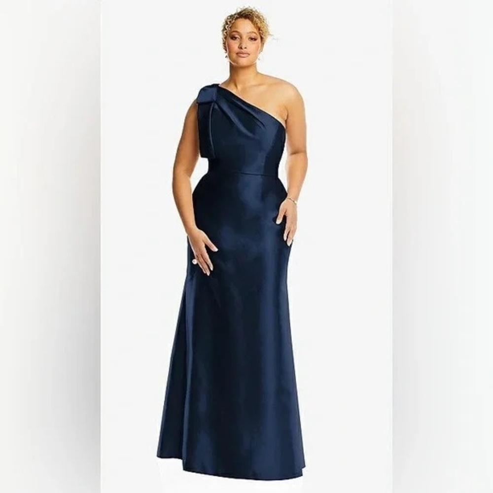 ALFRED SUNG Navy Maxi Dress